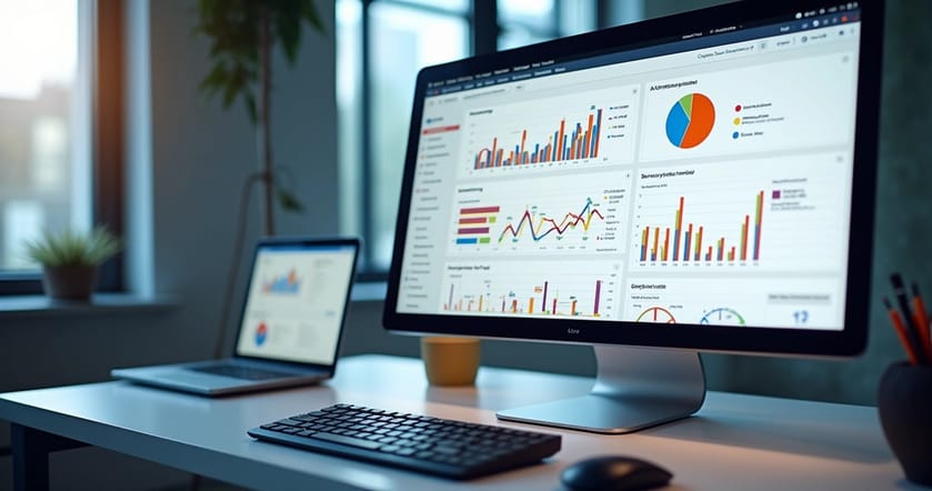 Dashboard do Google Analytics 4 mostrando dados de taxa de rejeição e gráficos de desempenho SEO detalhados