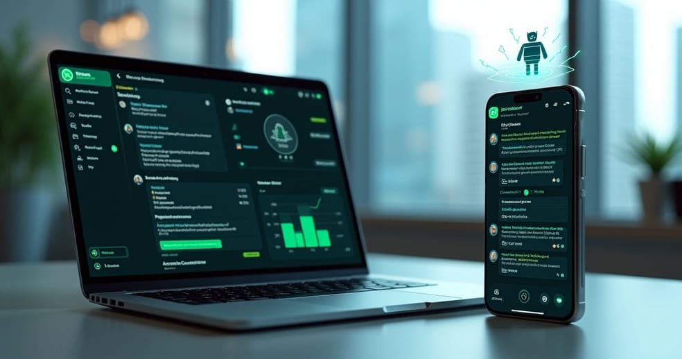 Painel com bot de WhatsApp Business automatizando vendas e atendimento