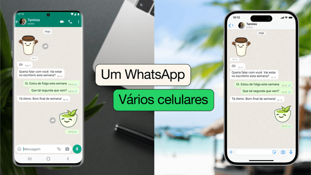 WhatsApp em vários telefones