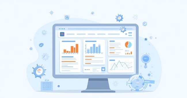 Tela de computador exibindo documentação de API detalhada com gráficos, código e diagramas coloridos