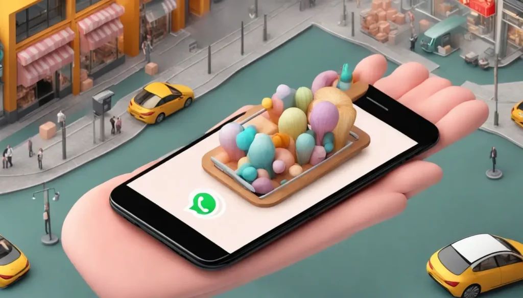 Smartphone com notificações do WhatsApp e ícones de carrinho de compras cheios, ilustrando como recuperar carrinhos abandonados no comércio digital.